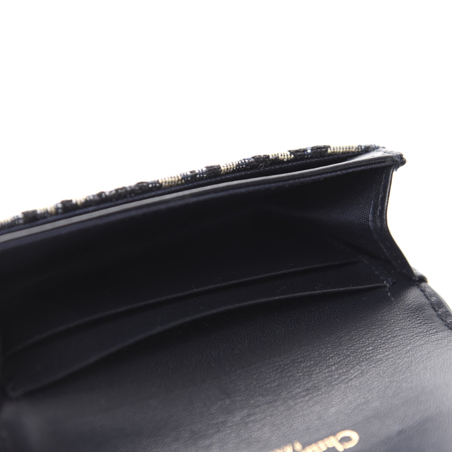 Christian Dior Oblique Saddle Card Holder Blue 5 of 6