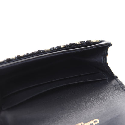 Christian Dior Oblique Saddle Card Holder Blue 5 of 6