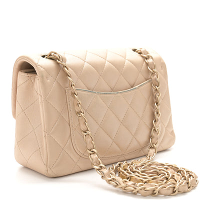 Chanel Metallic Lambskin Quilted Mini Rectangular Flap Gold 3 of 14