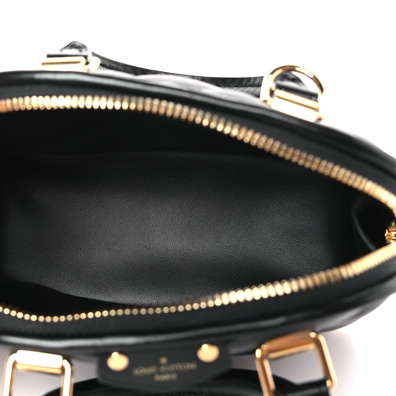 Louis Vuitton Lambskin Malletage Alma Nano Black 5 of 8