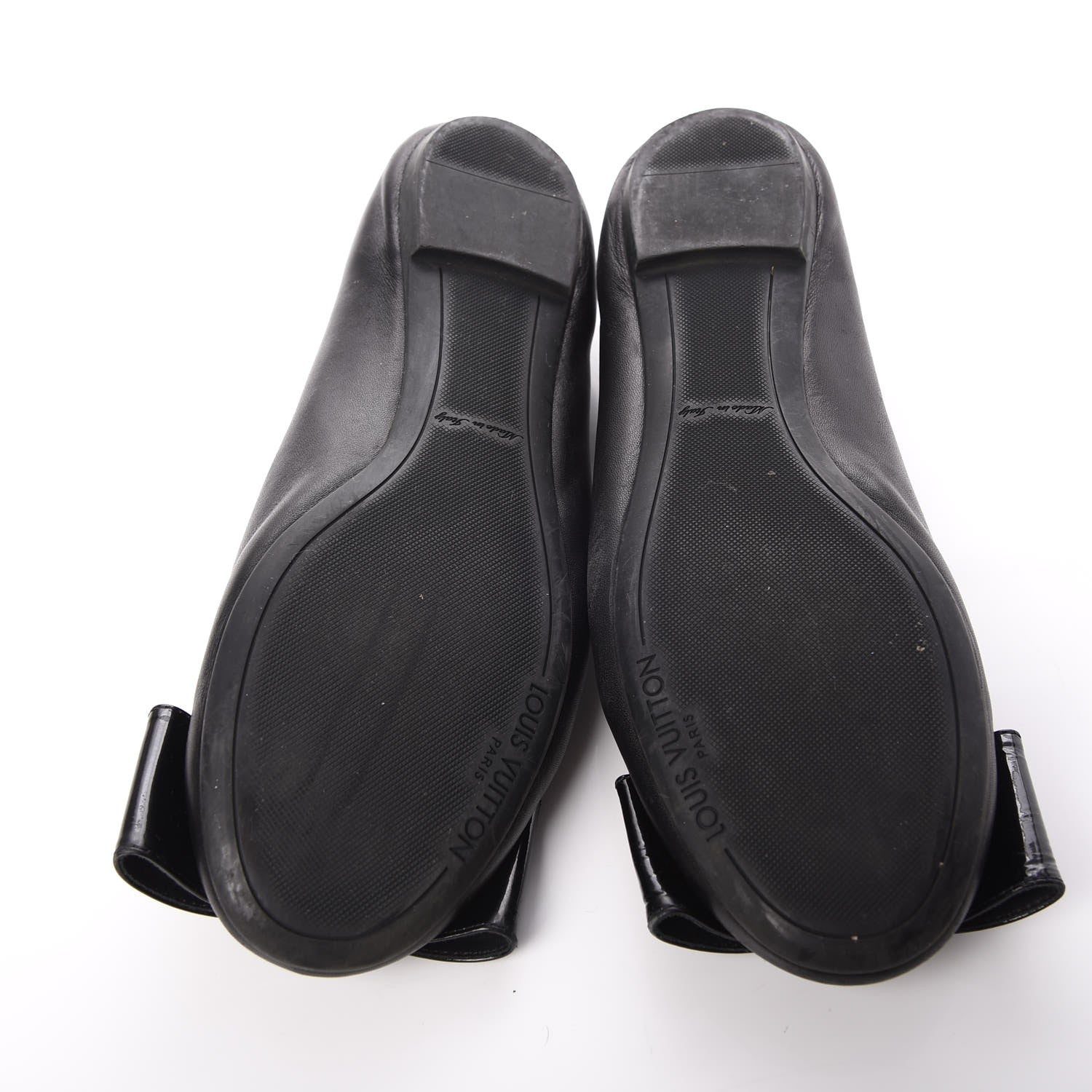 Louis Vuitton Calfskin Patent Bow Ballet Flats 36.5 Black 7 of 12