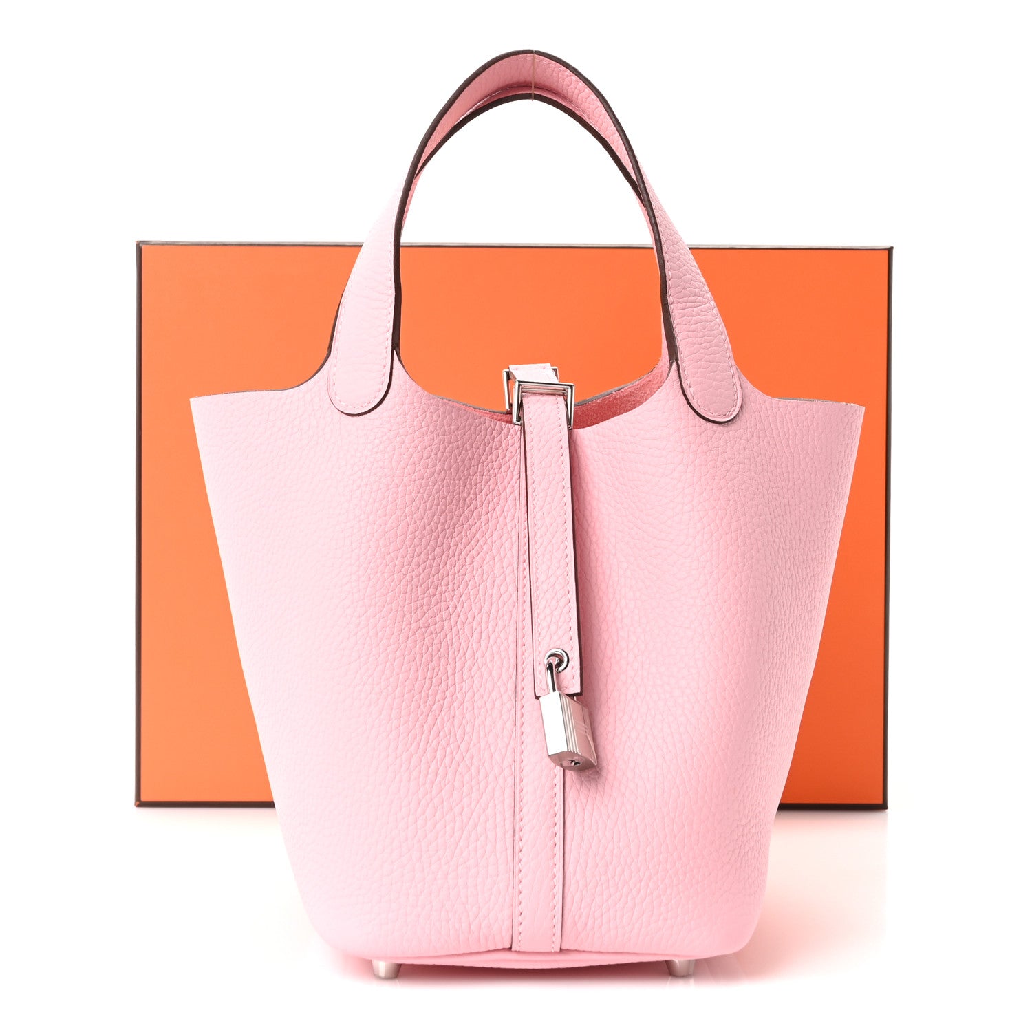 Hermes Taurillon Clemence Picotin Lock 18 PM Rose Sakura 11 of 11