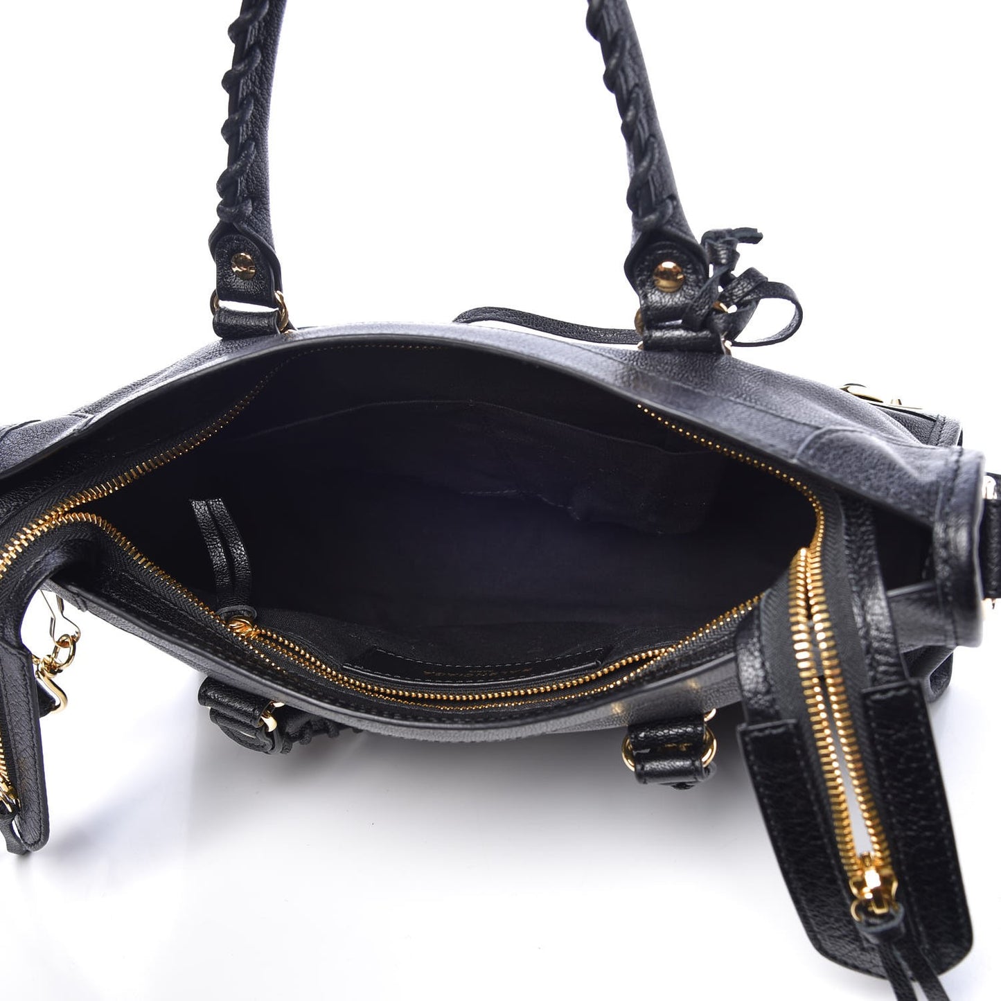 Chevre Gold Metallic Edge Hardware S City Black