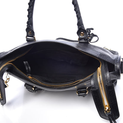 Balenciaga Chevre Gold Metallic Edge Hardware S City Black 6 of 8