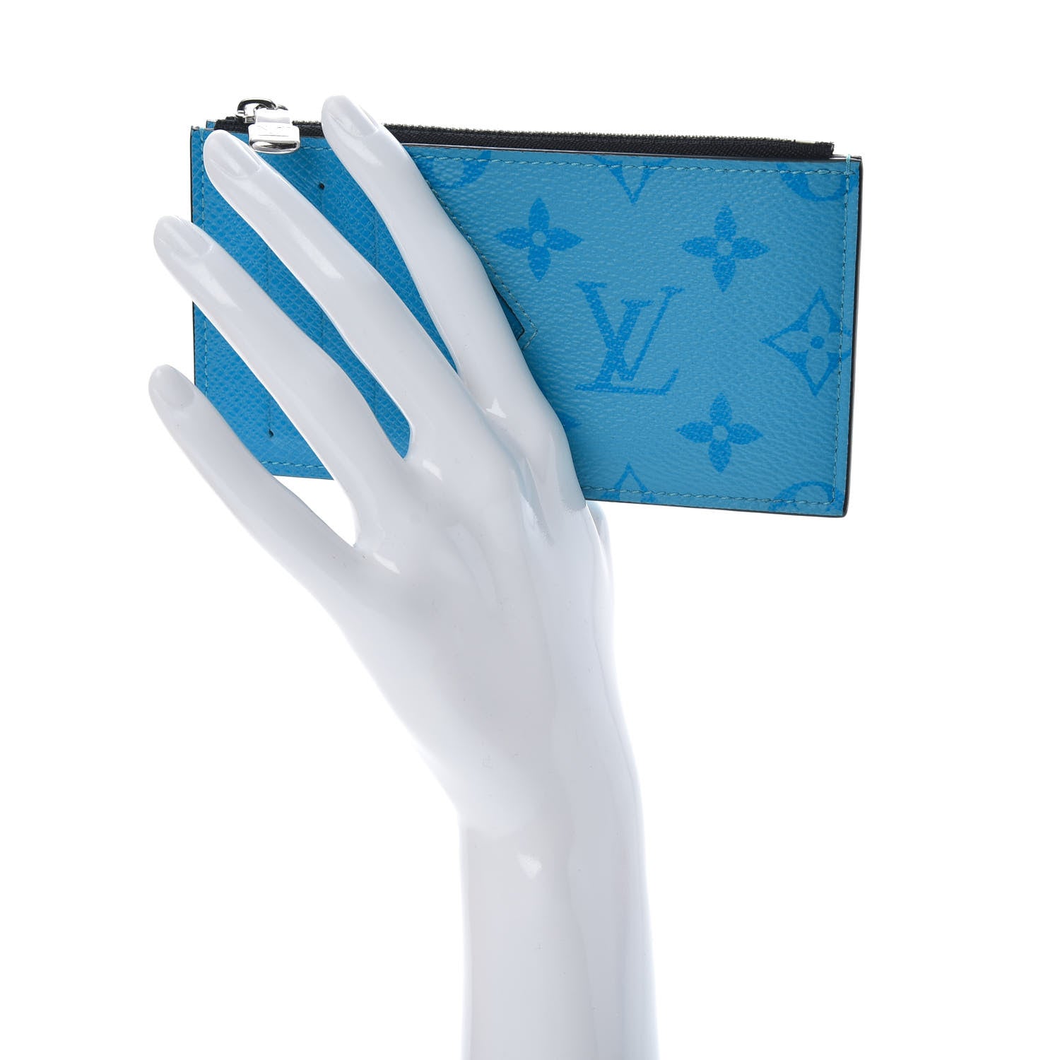 Louis Vuitton Taigarama Coin Card Holder Blue Lagoon 2 of 8
