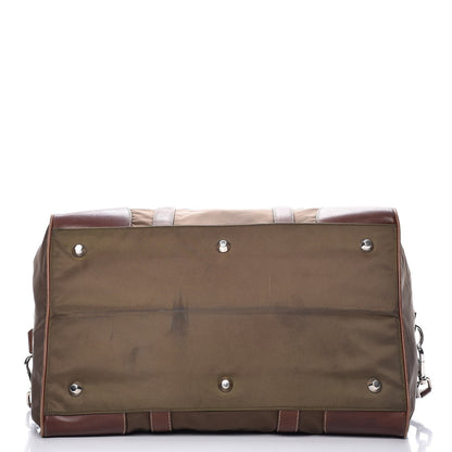 Prada Tessuto Nylon Soft Calfskin Duffle Bag Brown 13 of 13