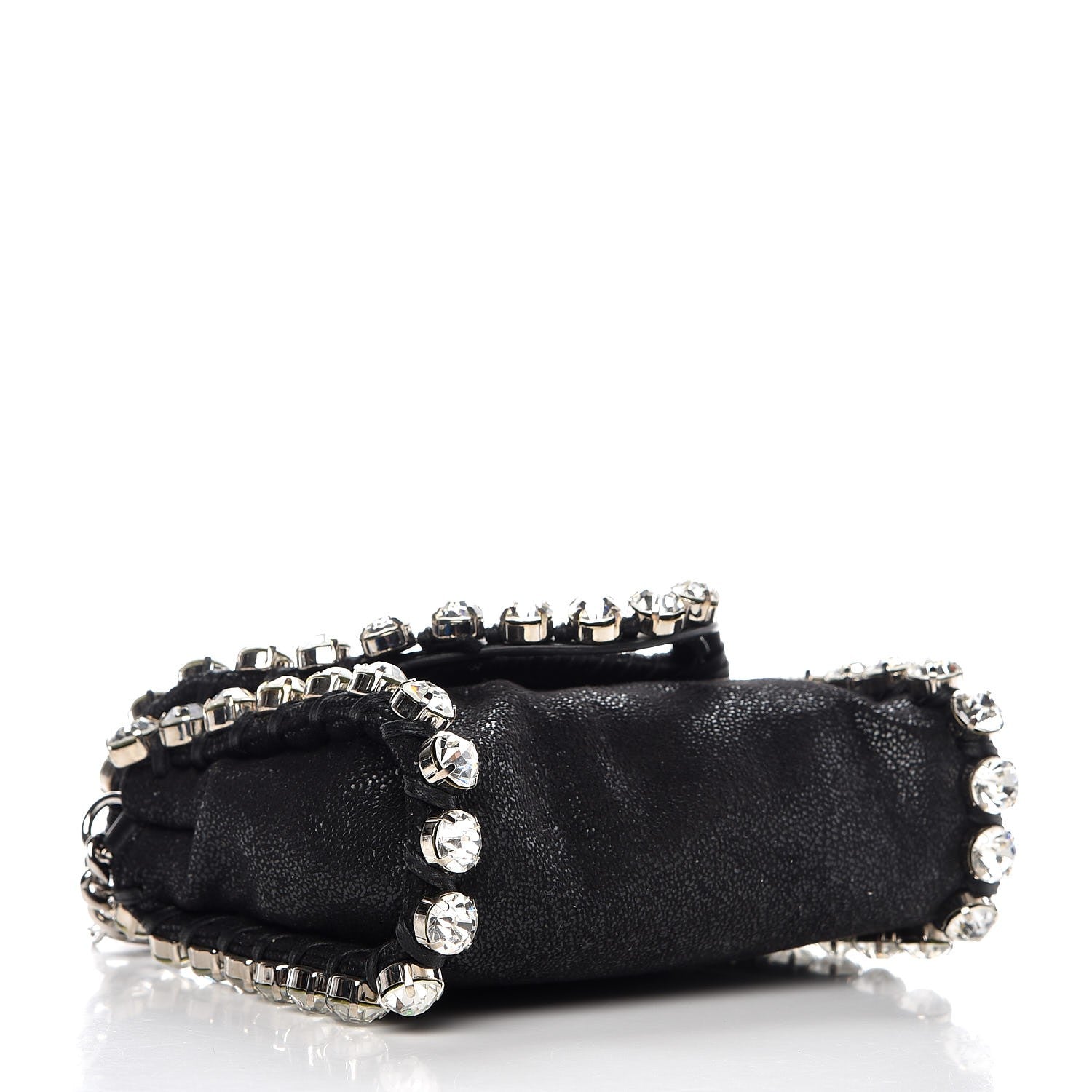 Stella McCartney Shaggy Deer Tiny Fold Over Falabella Crystal Crossbody Black 4 of 8