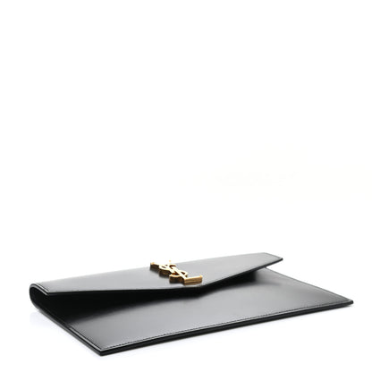 Saint Laurent Smooth Shiny Calfskin Monogram Uptown Pouch Black 7 of 14