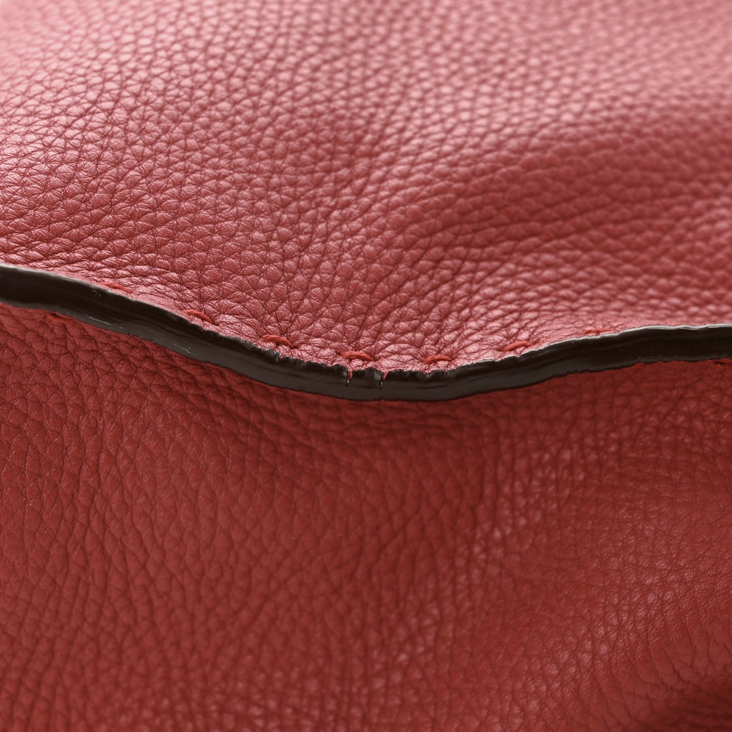 Cuoio Romano Selleria Bi-Color Medium Peekaboo Iconic Satchel Rosso Latte