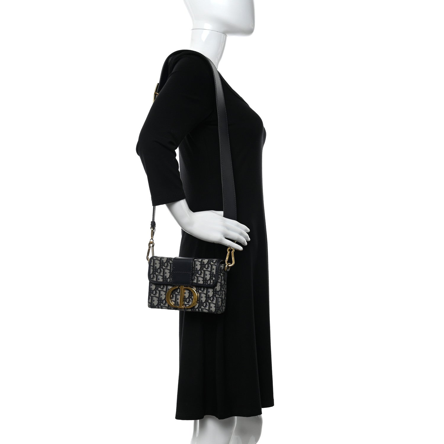 Christian Dior Oblique 30 Montaigne Box Bag Blue 2 of 10