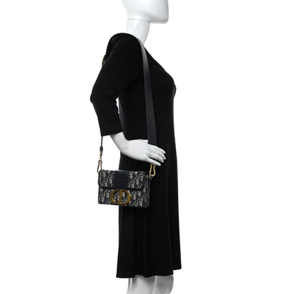 Christian Dior Oblique 30 Montaigne Box Bag Blue 2 of 10