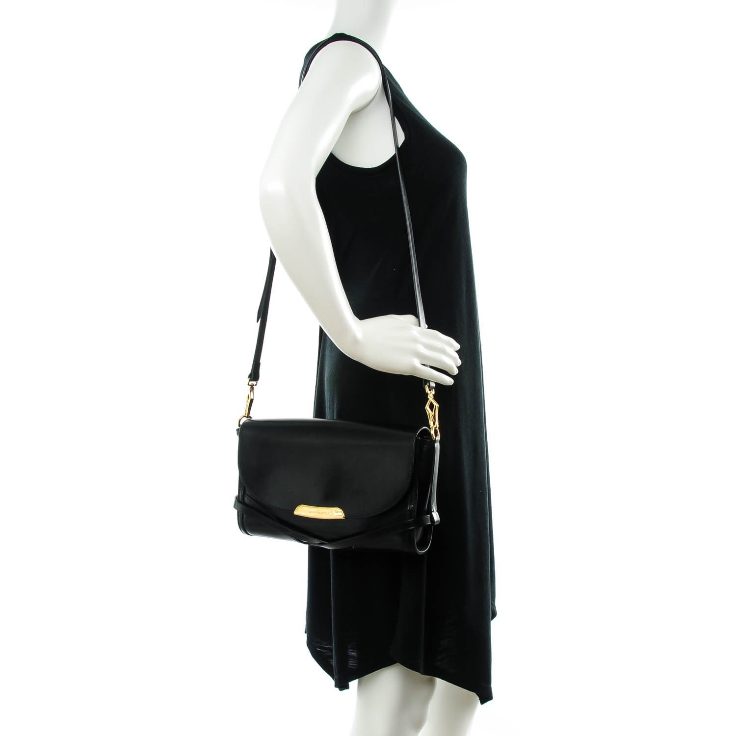 Burberry Polished Bridle Leather Small Abbott Crossbody Black 2 of 8
