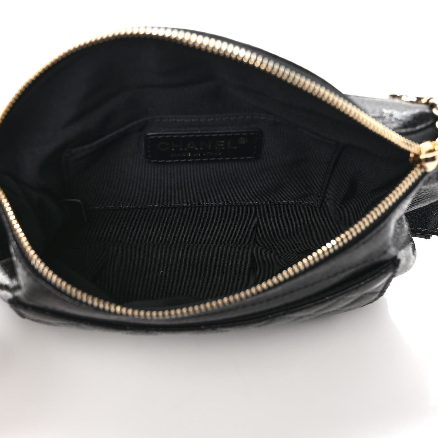 Lambskin Quilted Waist Bag Fanny Pack Black