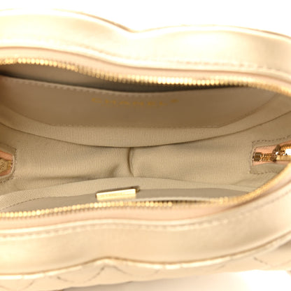 Chanel Metallic Lambskin Quilted CC In Love Heart Bag Gold 5 of 12