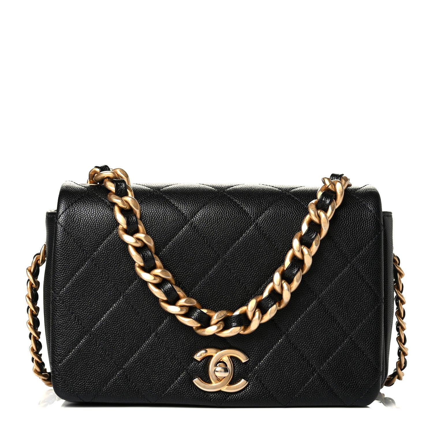 Chanel Caviar Quilted Small Fashion Therapy Flap Bag Black 1 of 4