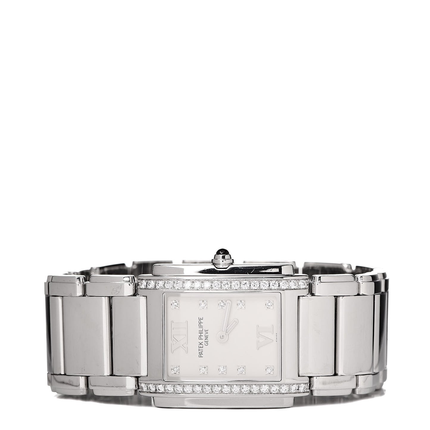 Stainless Steel Diamond 25mm Twenty-4 Quartz Watch White 4910/10A-011