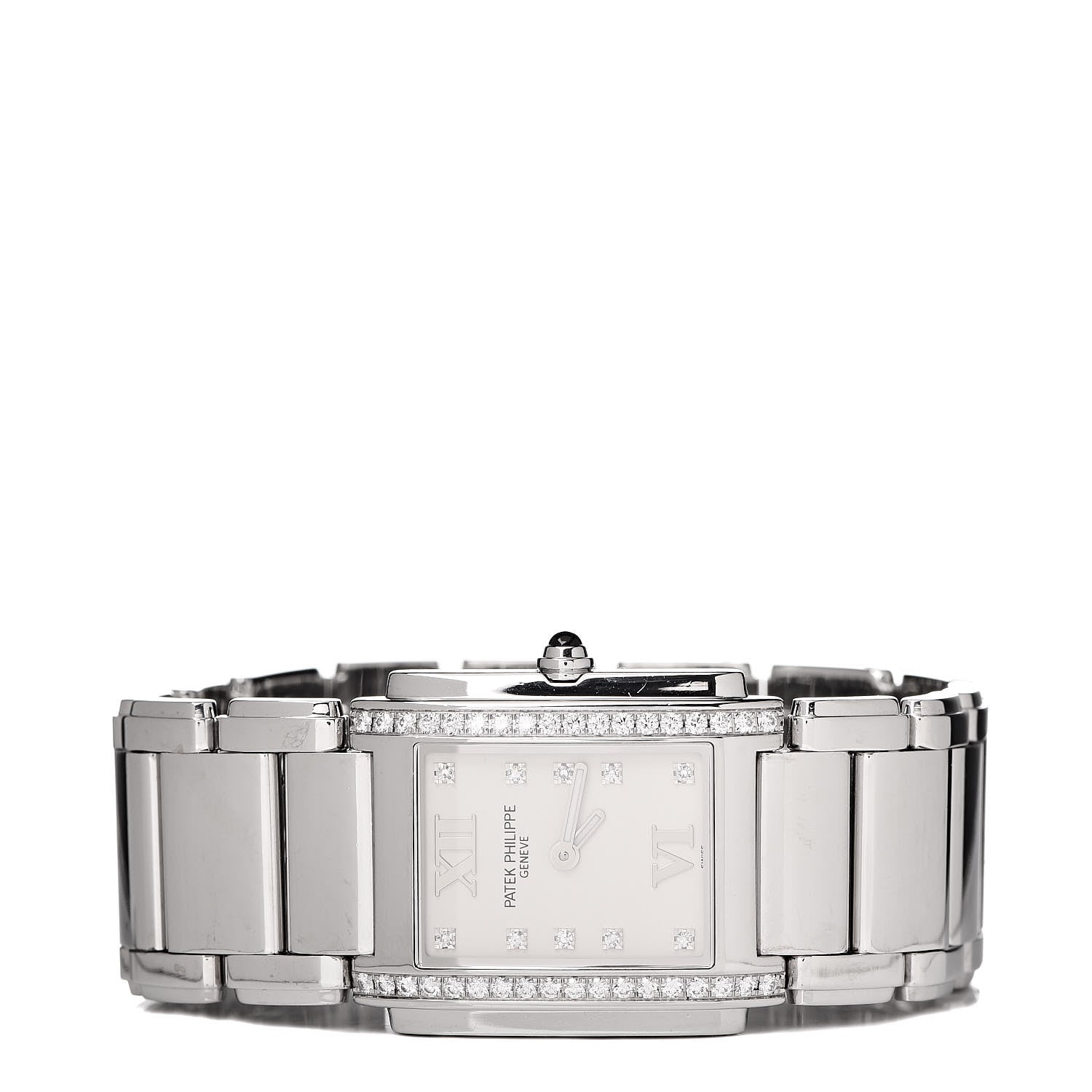 Patek Philippe Stainless Steel Diamond 25mm Twenty-4 Quartz Watch White 4910/10A-011 3 of 6