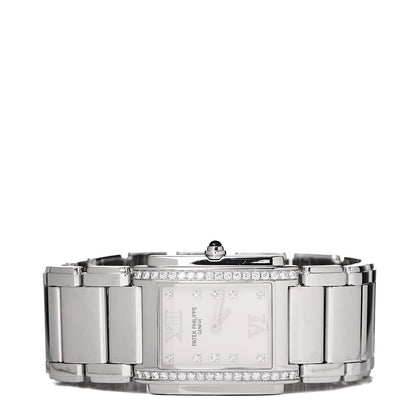 Patek Philippe Stainless Steel Diamond 25mm Twenty-4 Quartz Watch White 4910/10A-011 3 of 6