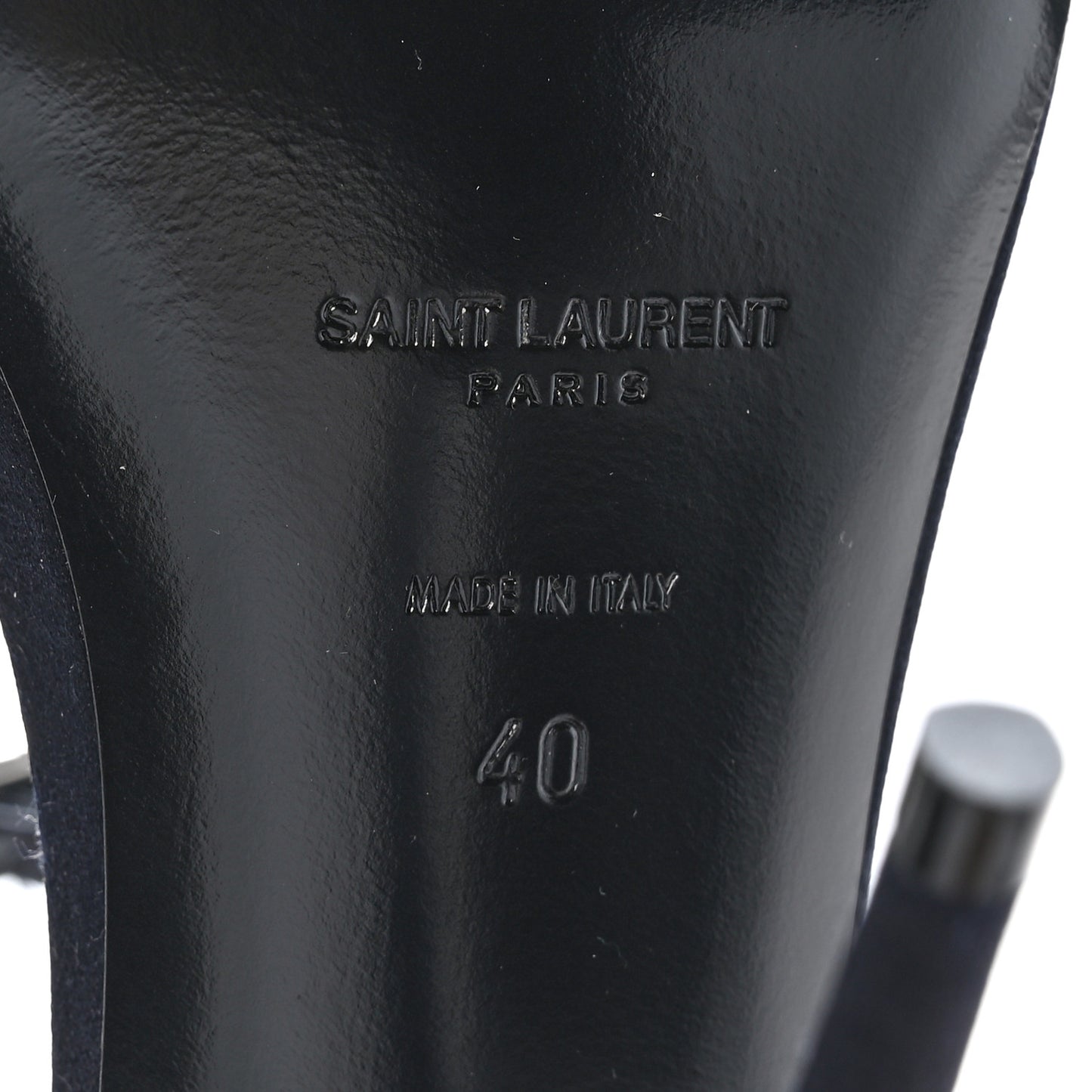 Crepe Satin Dive Mule Sandals 40 Patriot Navy