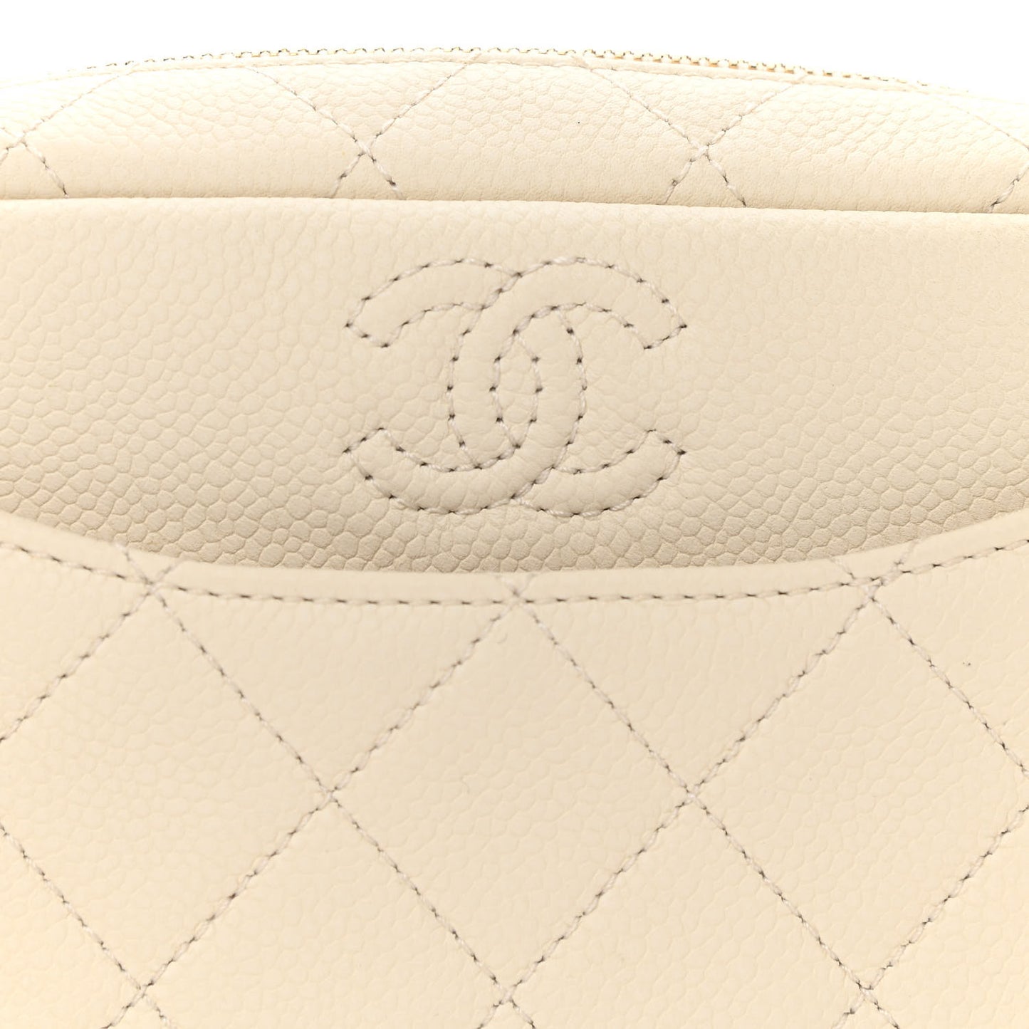 Caviar Quilted Mini Coco Tassel Camera Case White