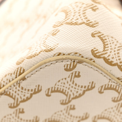 Celine Calfskin Canvas Triomphe Teen Cabas De France White 17 of 19