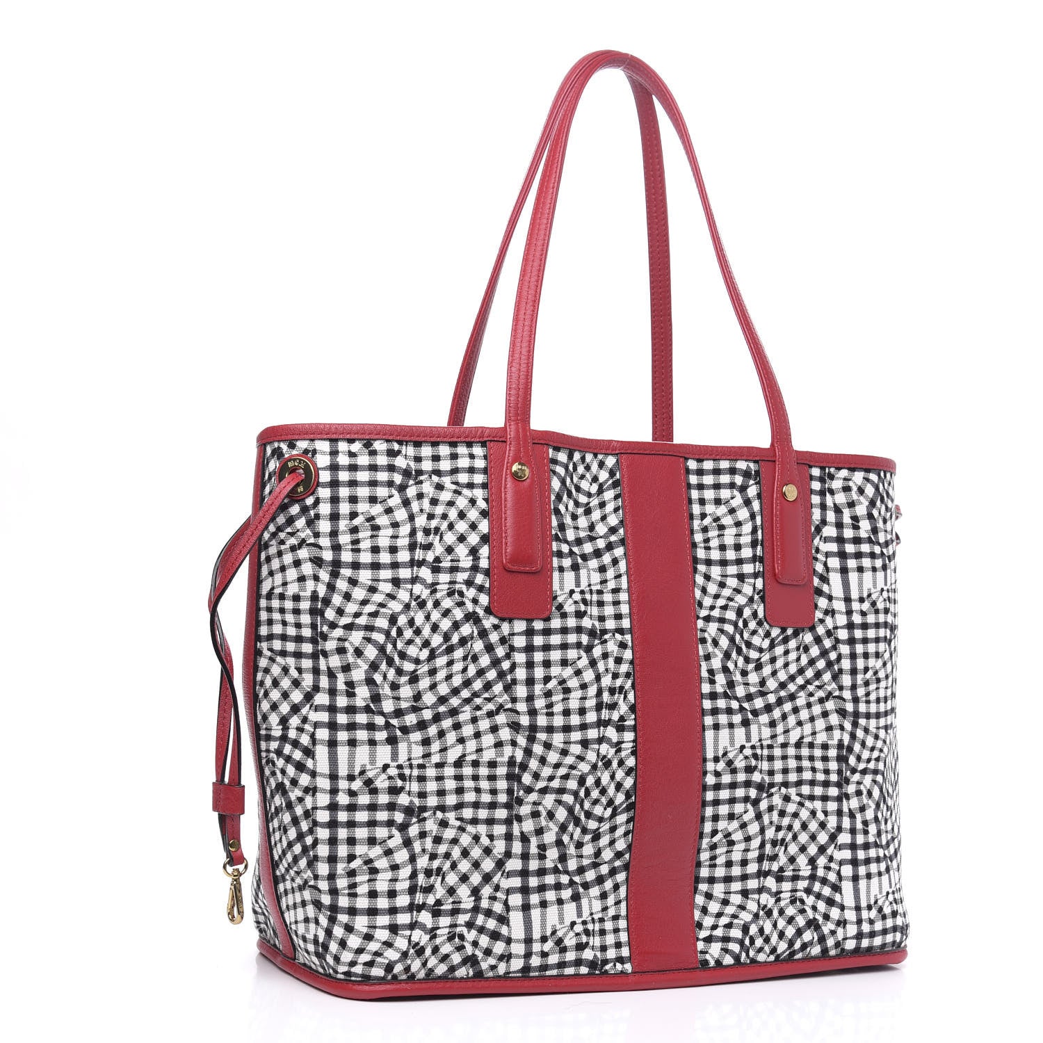MCM Visetos Medium Liz Reversible Shopper Tote Ruby Red 4 of 13