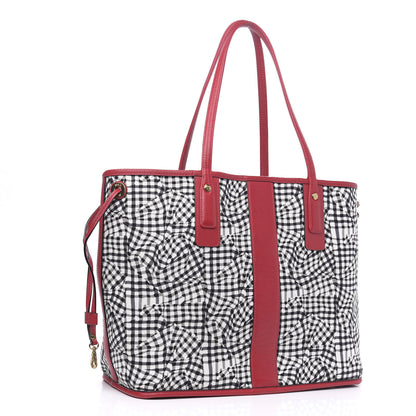 MCM Visetos Medium Liz Reversible Shopper Tote Ruby Red 4 of 13