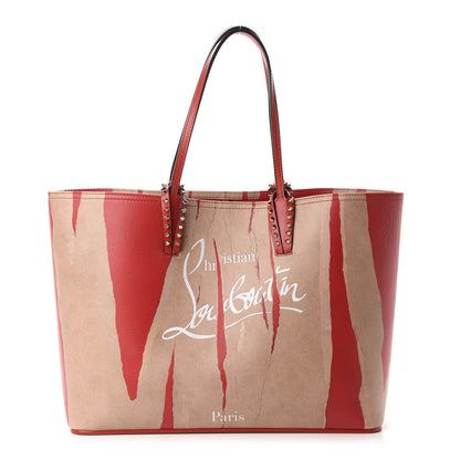 Christian Louboutin Calfskin Kraft Spikes East West Cabata Tote Kraft Red 3 of 11