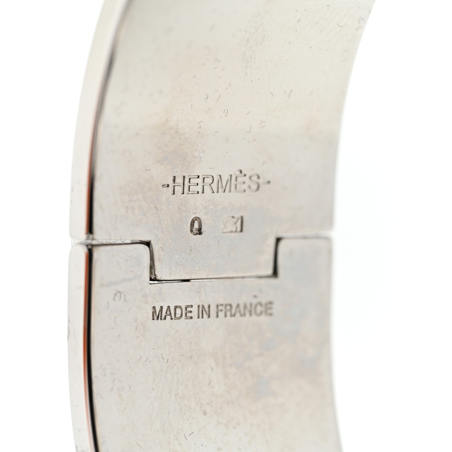 Enamel Wide Clic Clac H Bracelet GM Black White