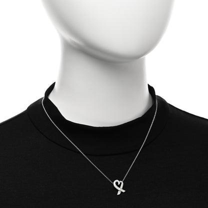 Tiffany Sterling Silver Paloma Picasso Loving Heart Pendant Necklace 2 of 5