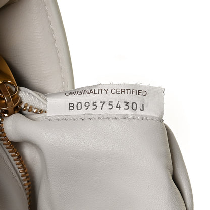Bottega Veneta Lambskin Maxi Intreccio Padded Chain Cassette Crossbody Bag White 8 of 12
