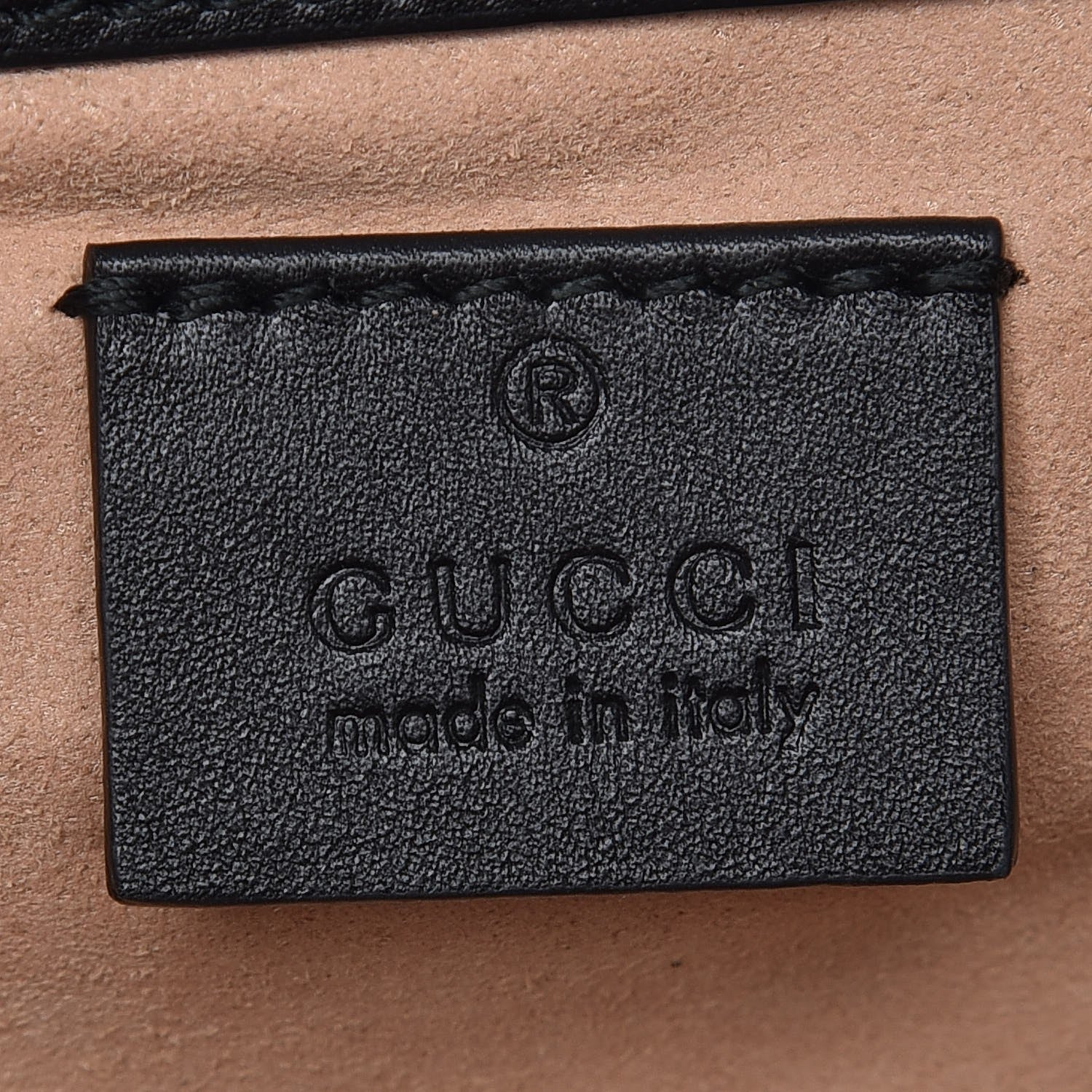 Gucci Calfskin Matelasse Super Mini GG Marmont Shoulder Bag Black 6 of 9