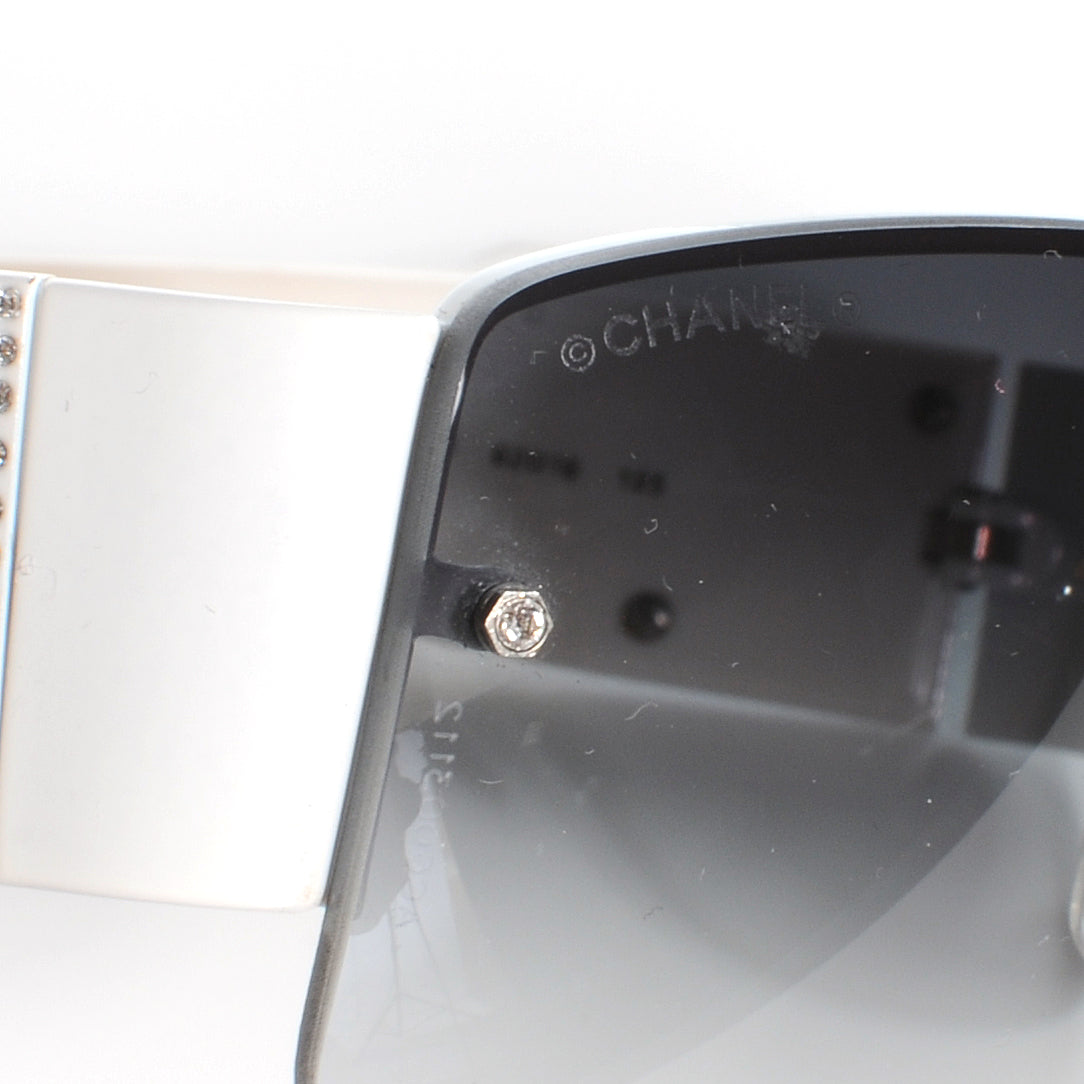 Chanel Crystal CC Logo Sunglasses 4117 B White 5 of 5