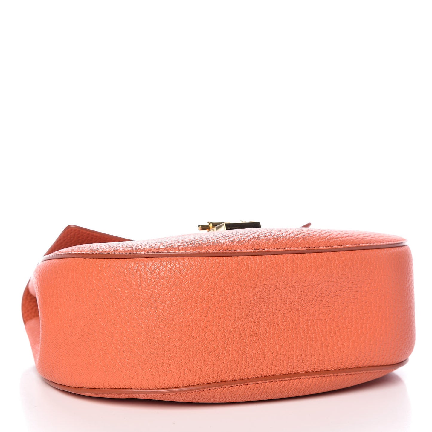 Grained Lambskin Drew Shoulder Bag Mandarin