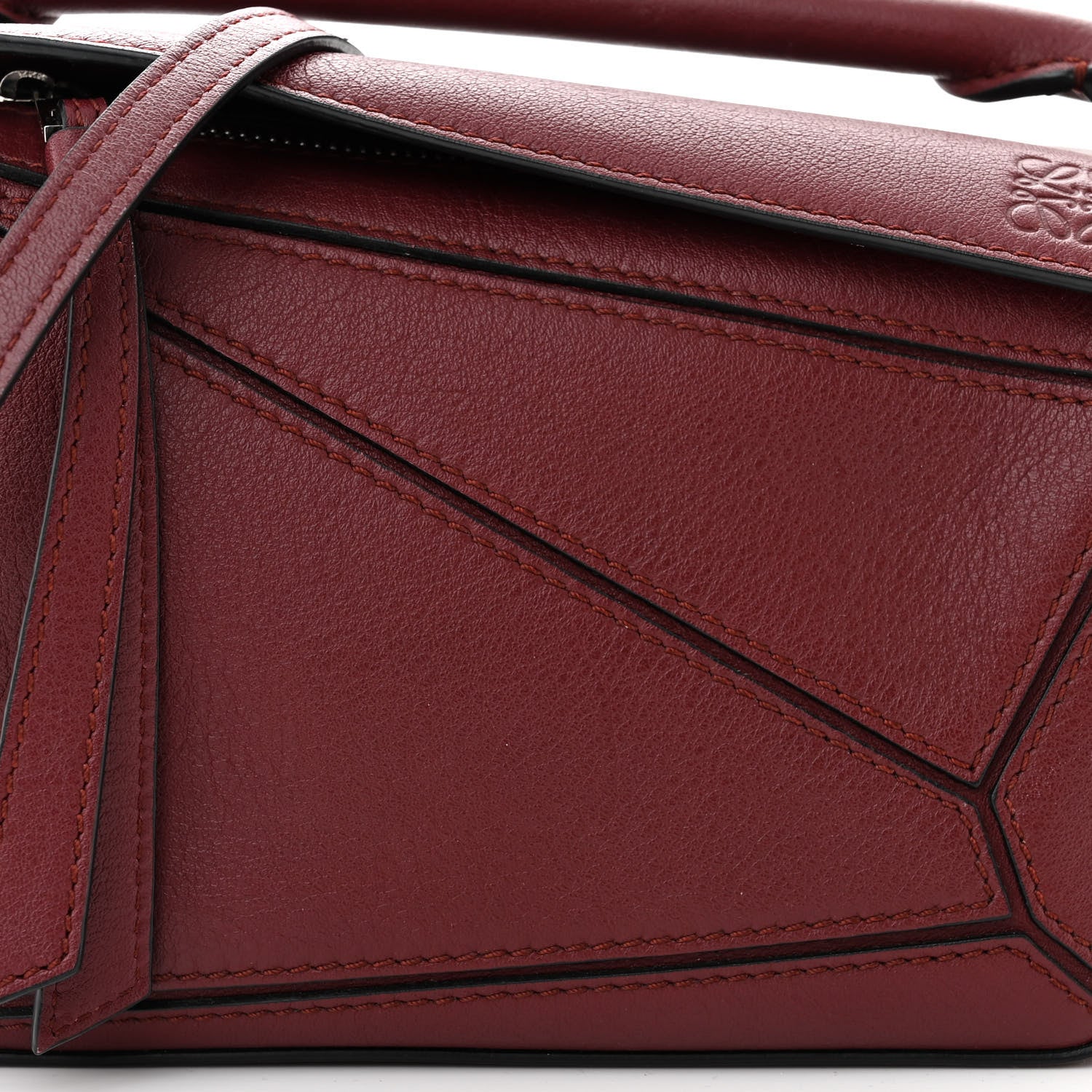 Loewe Calfskin Mini Puzzle Bag Wine 8 of 10