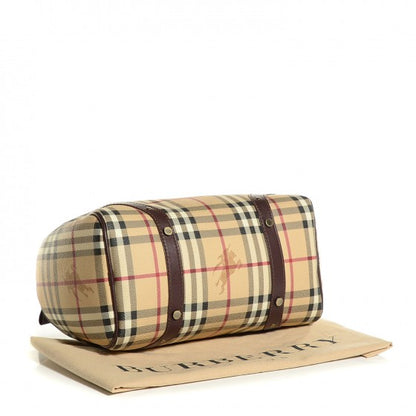 Burberry Haymarket Check Studded Bowler Brown 4 of 14
