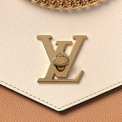 Louis Vuitton Soft Calfskin Mylockme Chain Bag BB Arizona Quartz Caramel 8 of 11