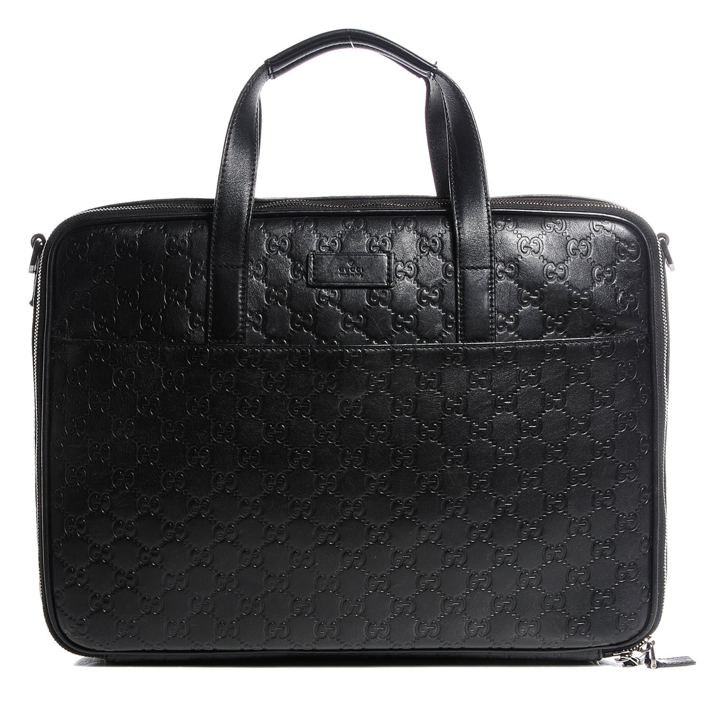 Guccissima Large Laptop Briefcase Black