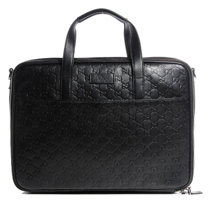 Gucci Guccissima Large Laptop Briefcase Black 1 of 7