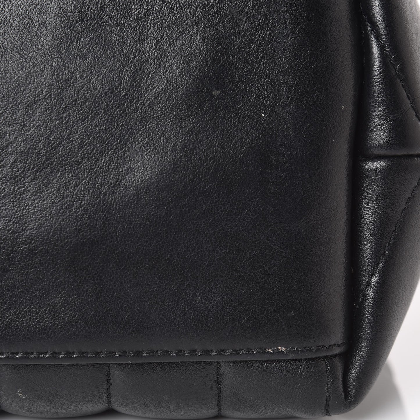 Calfskin Y Quilted Monogram Medium Loulou Chain Satchel Black