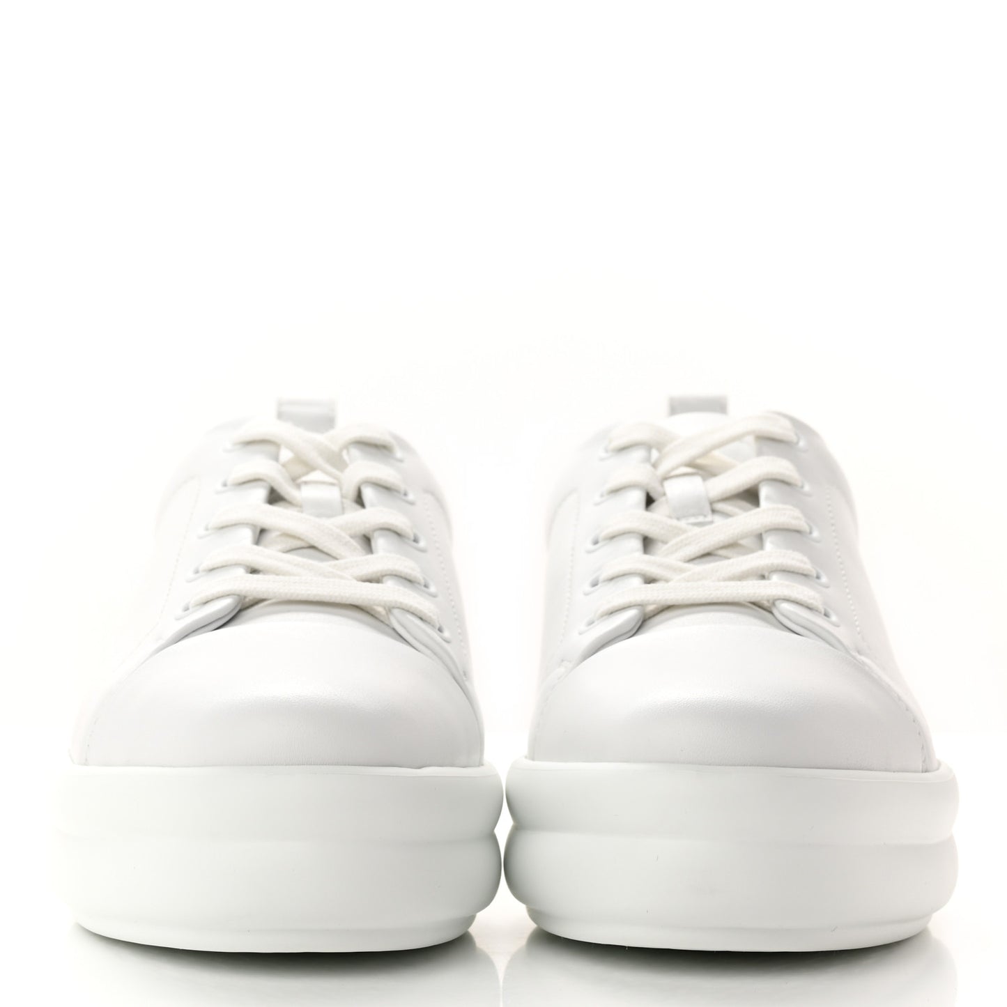 Calfskin Womens Happy Sneakers 37.5 White