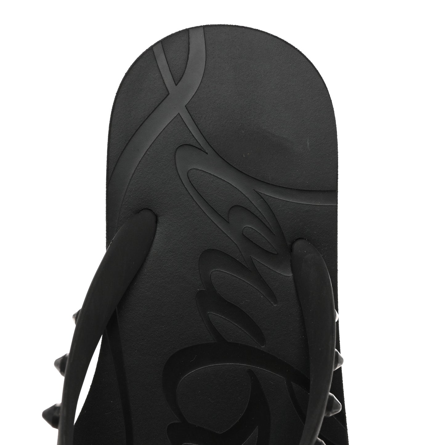 Rubber Spike Loubi Donna Flip Flop 35 Black