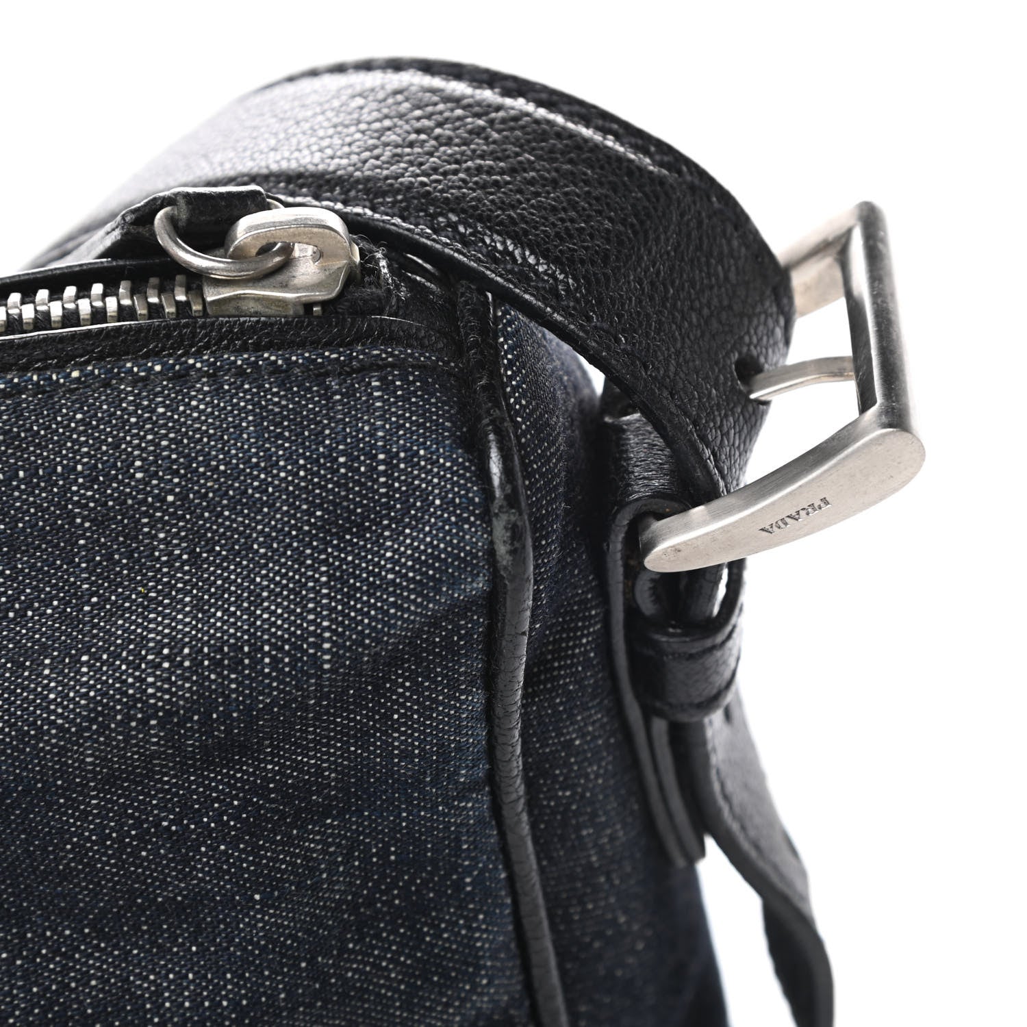 Prada Denim Goatskin Messenger Bleu 14 of 15