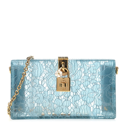 Dolce & Gabbana Plexiglass Dolce Box Clutch Blue 1 of 9