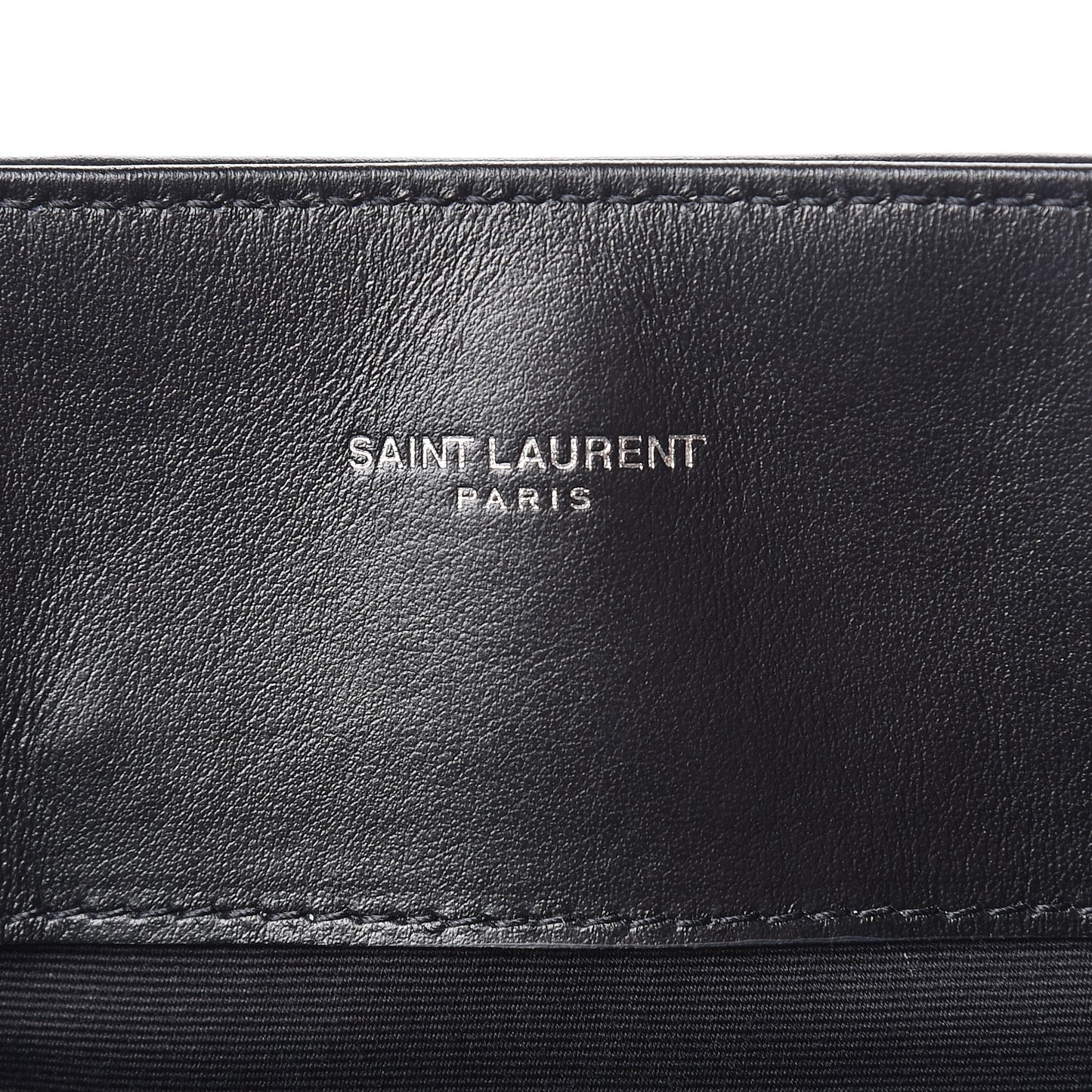 Calfskin Y Quilted Monogram Large Loulou Shopper Black