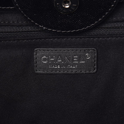 Chanel Caviar Medium Studded Deauville Tote Black 7 of 9