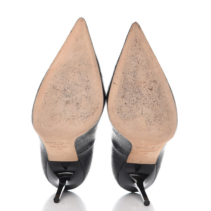 Jimmy Choo Snakeskin Pointed Toe Pumps 40 Black 7 of 18
