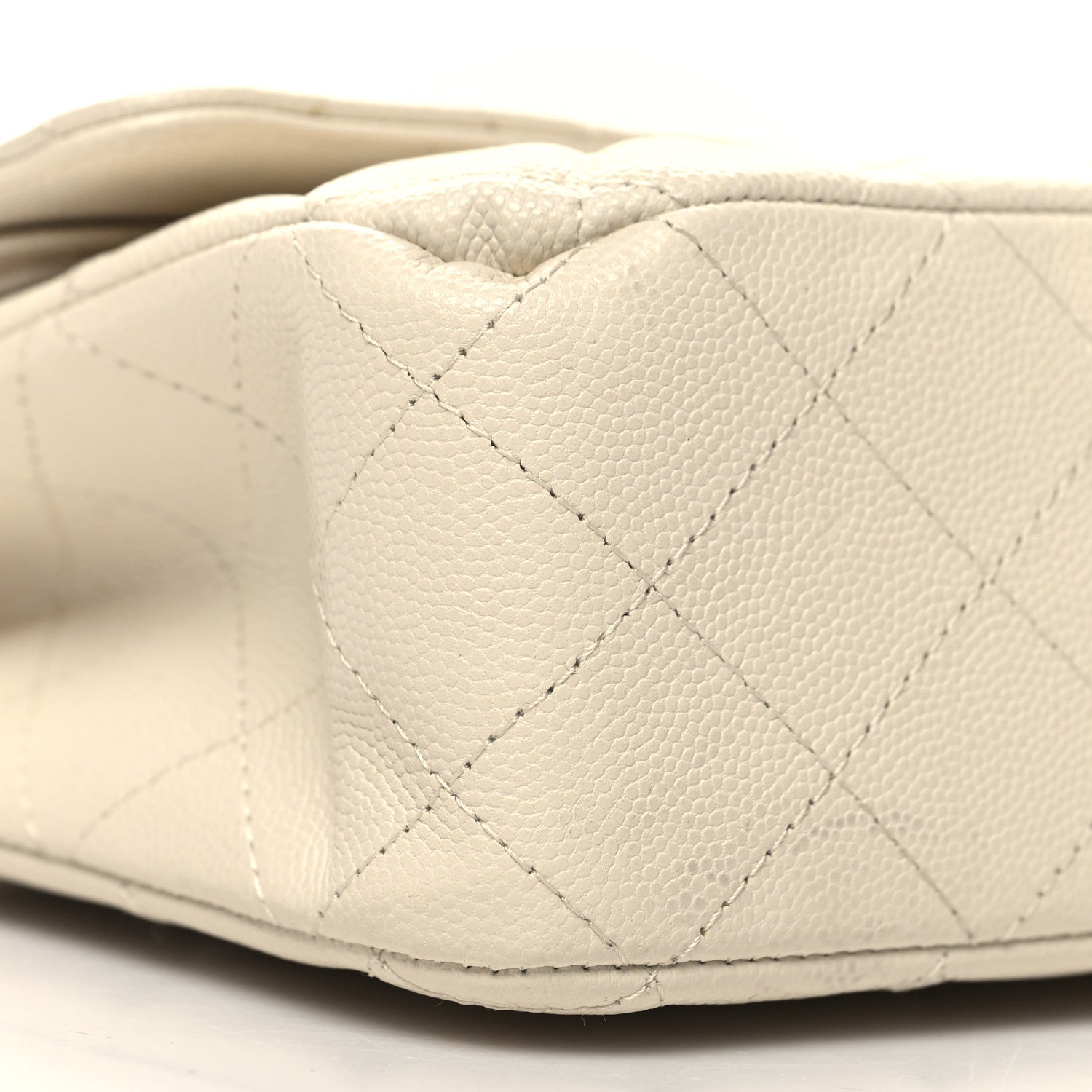 Chanel Caviar Quilted Medium Double Flap White 9 of 12