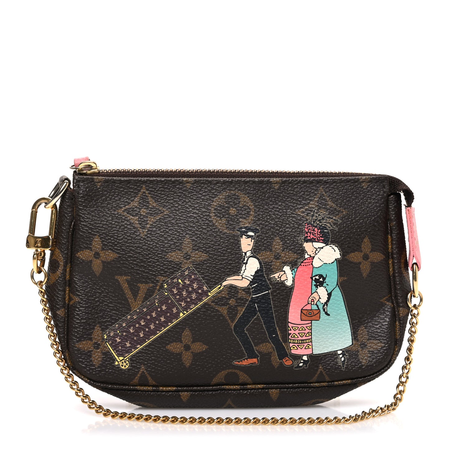 Monogram Illustre Mini Pochette Accessories Rose