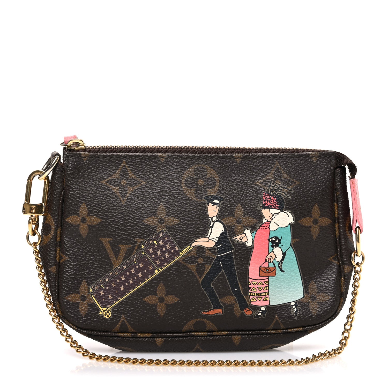Louis Vuitton Monogram Illustre Mini Pochette Accessories Rose 1 of 8